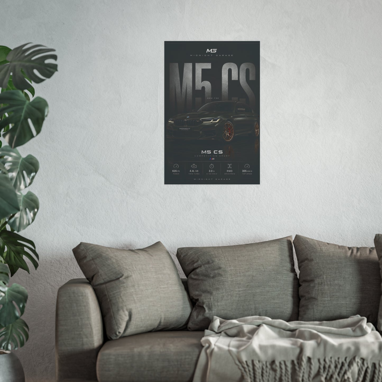 BMW F90 M5 CS Poster — Midnight Garage Edition