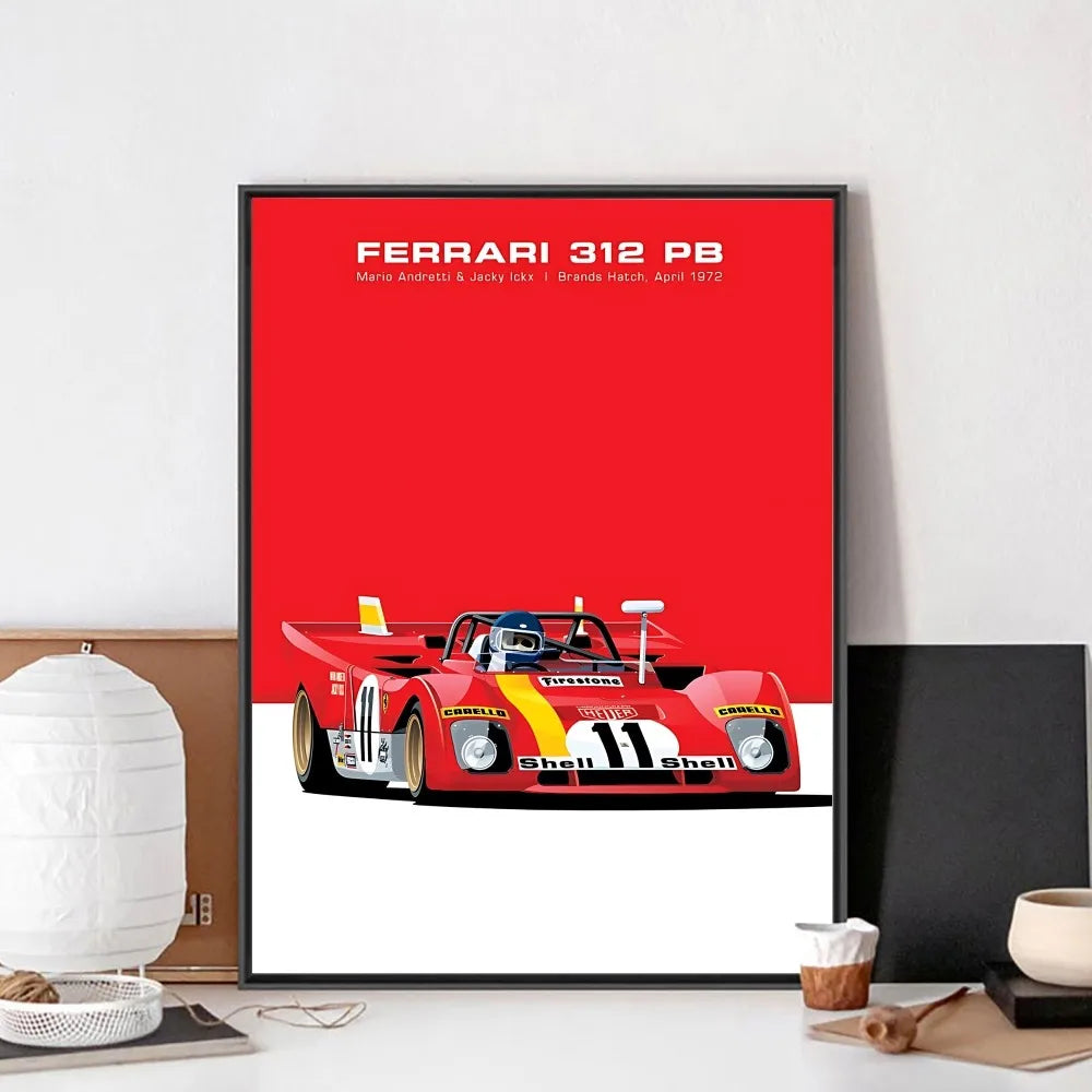 Minimal Racing Poster – Vintage Edition