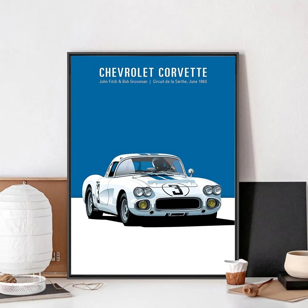 Minimal Racing Poster – Vintage Edition