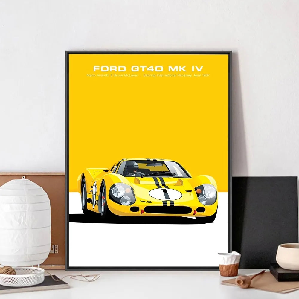 Minimal Racing Poster – Vintage Edition