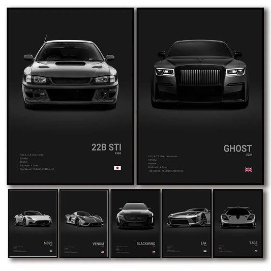 Midnight Supercar Poster – Shadow Edition