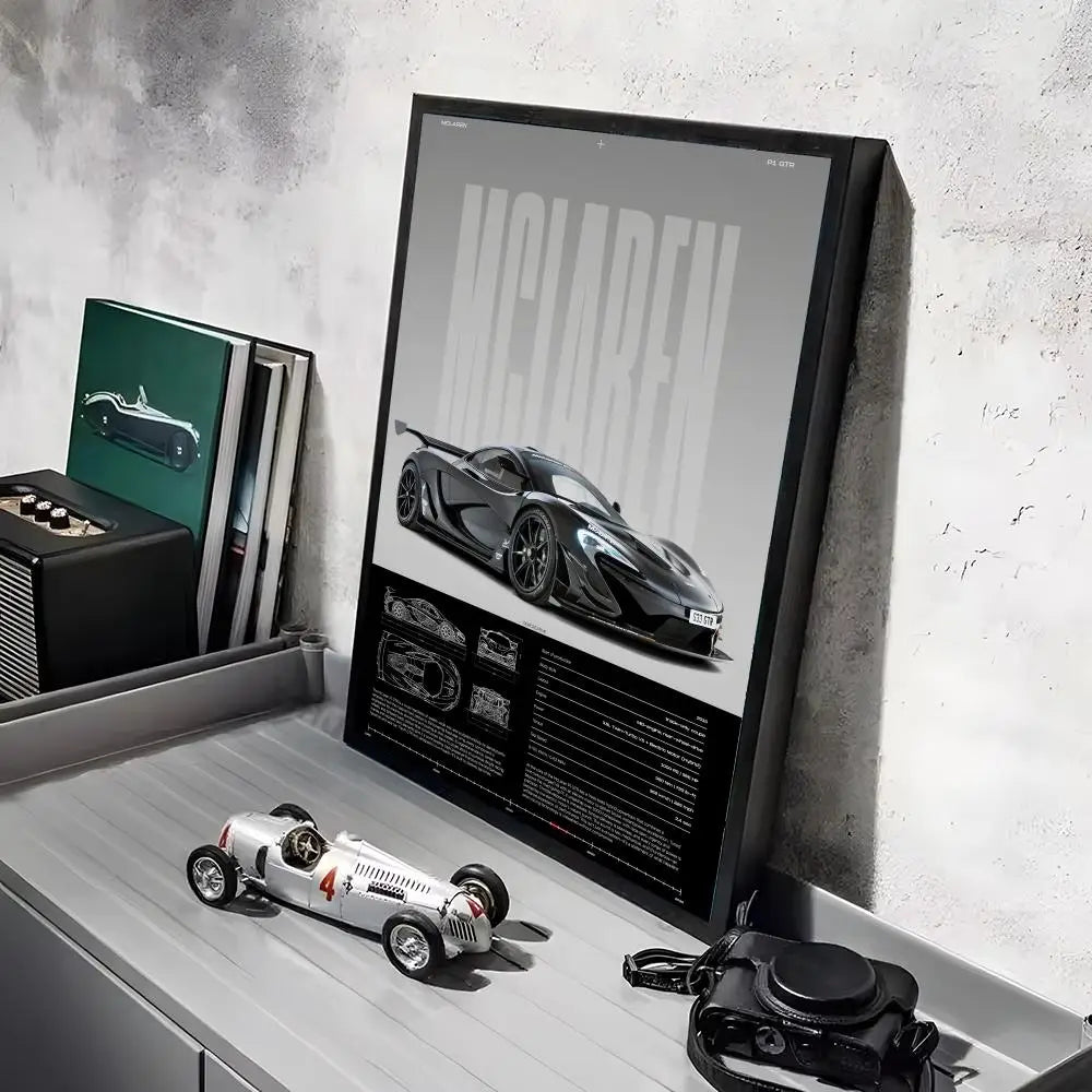 Supercar Blueprint Poster – Track Edition