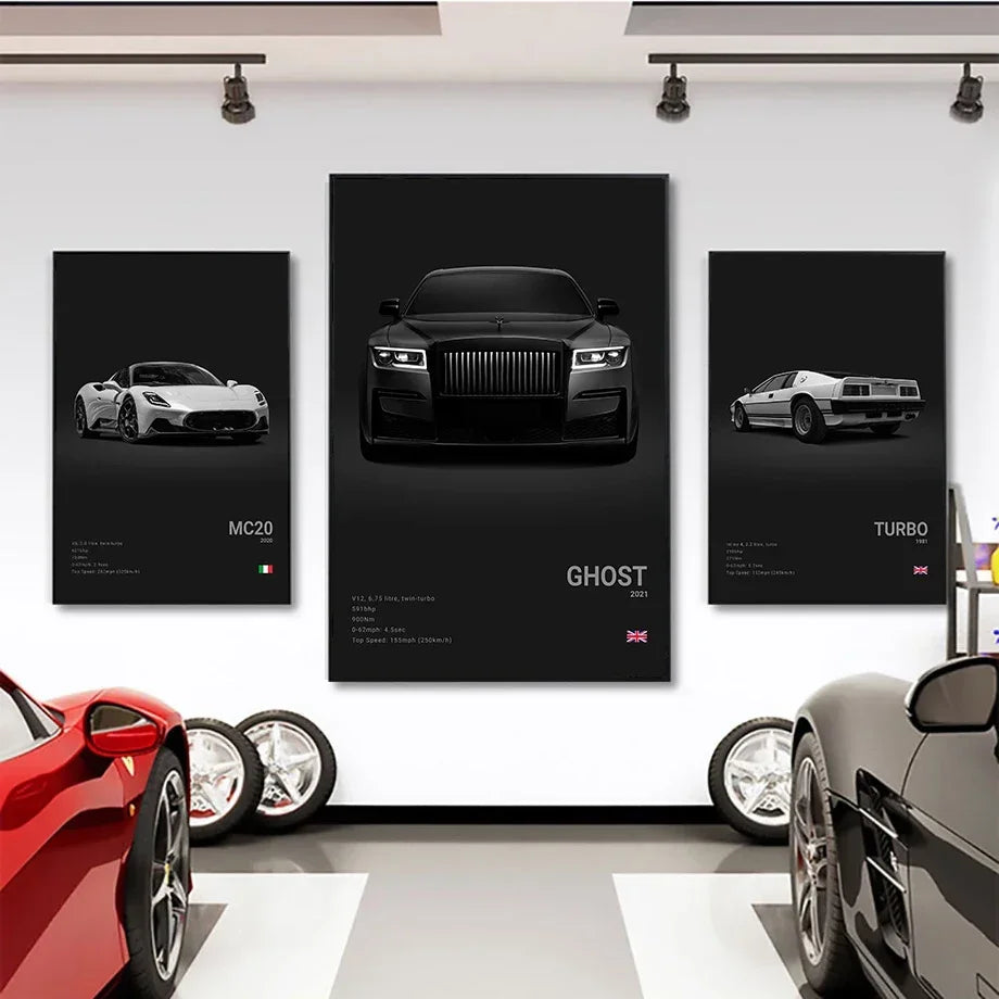 Midnight Supercar Poster – Shadow Edition