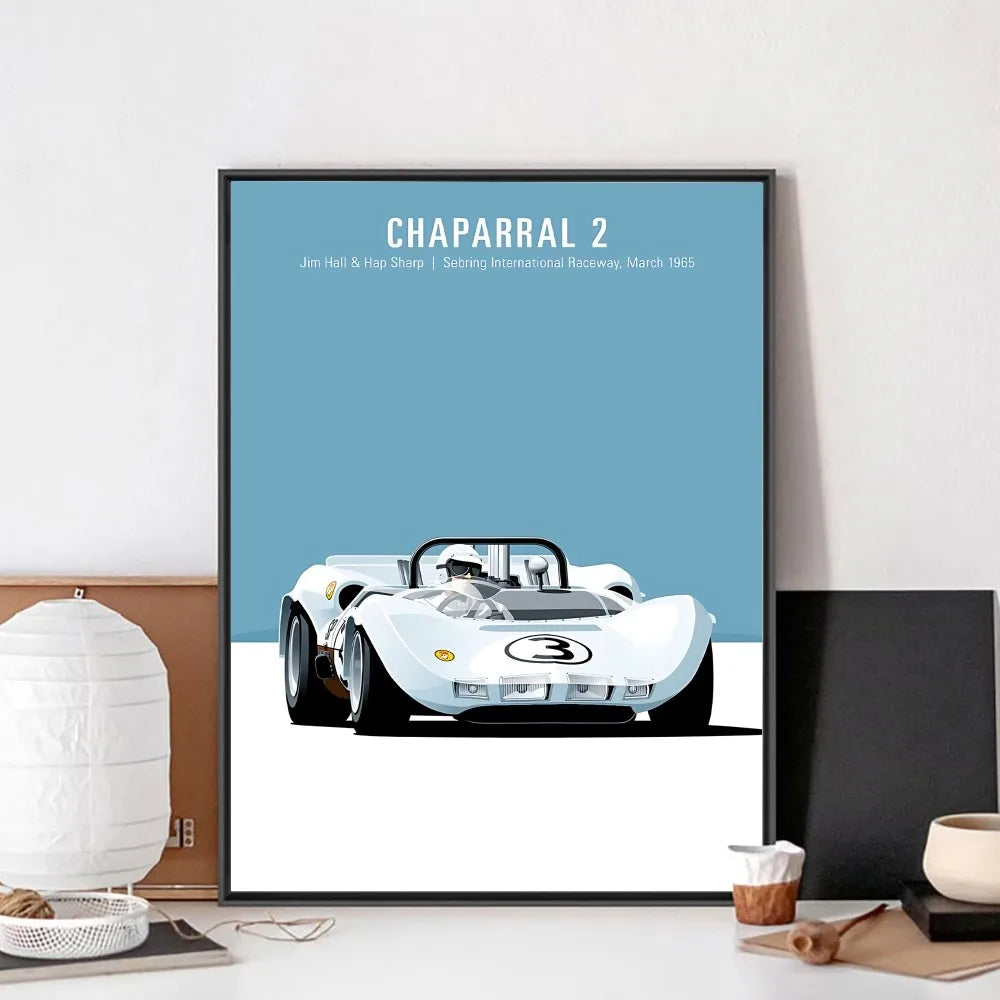 Minimal Racing Poster – Vintage Edition