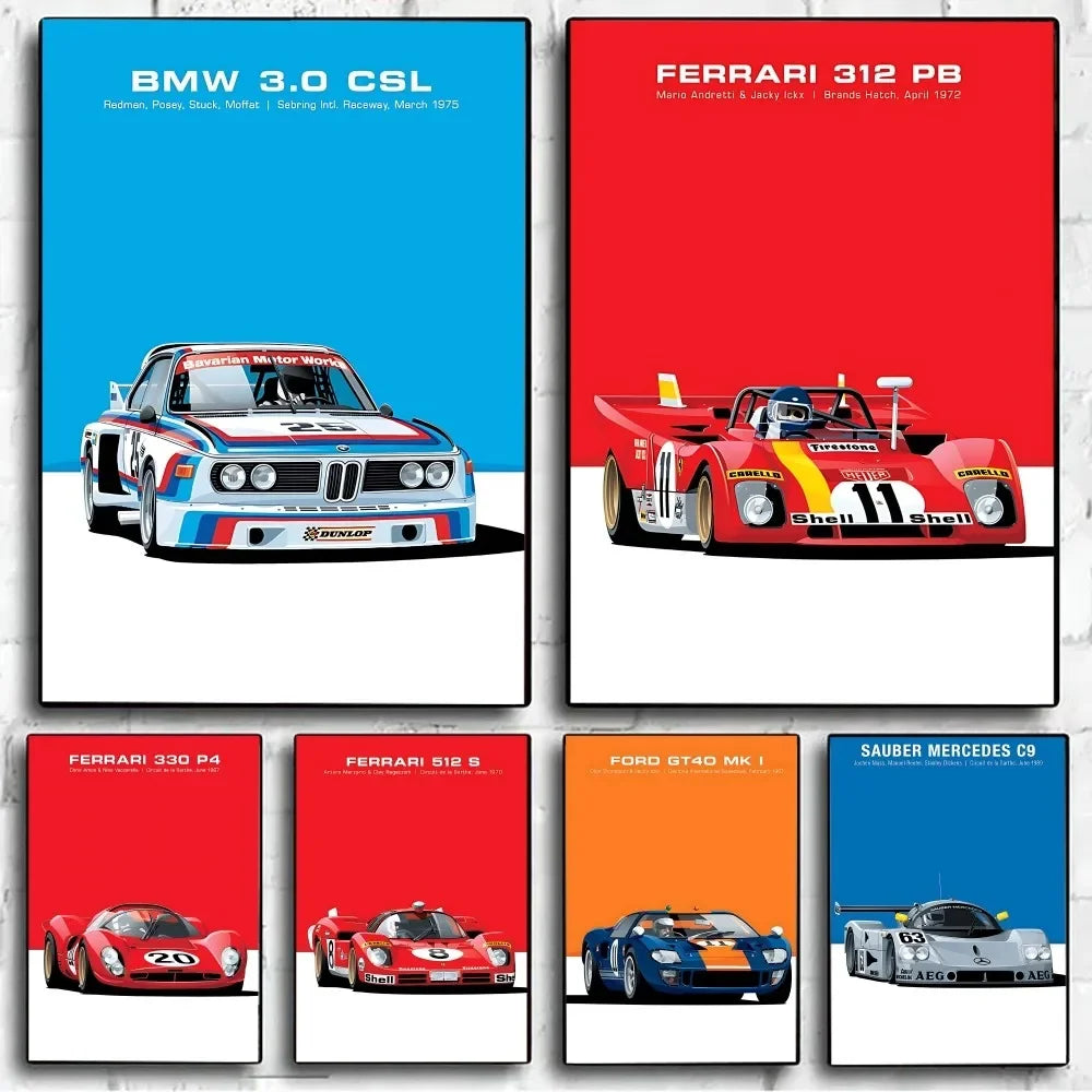 Minimal Racing Poster – Vintage Edition