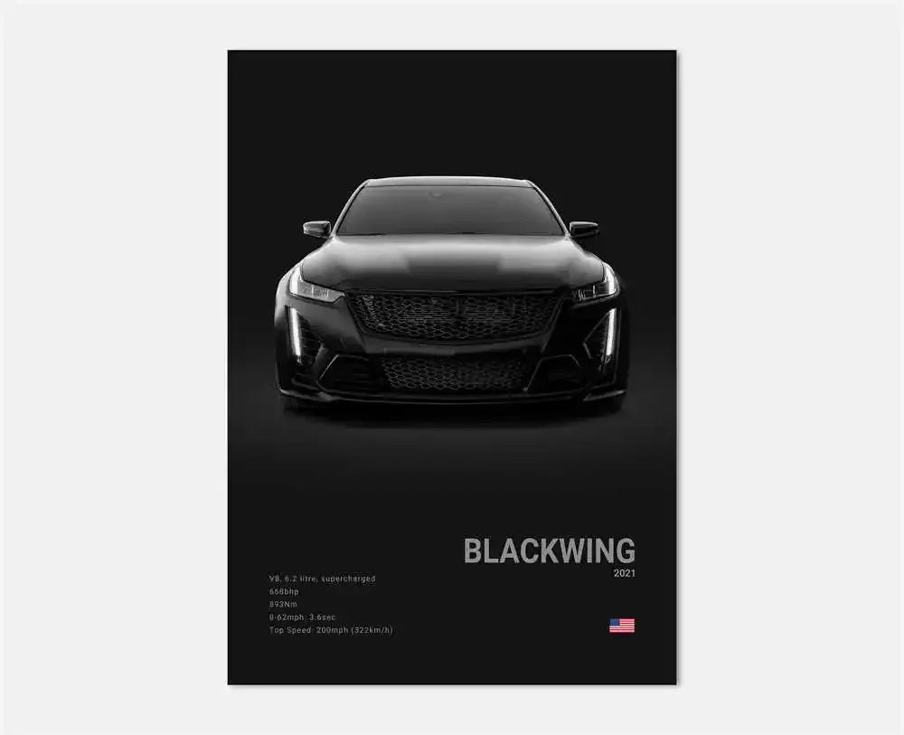 Midnight Supercar Poster – Shadow Edition