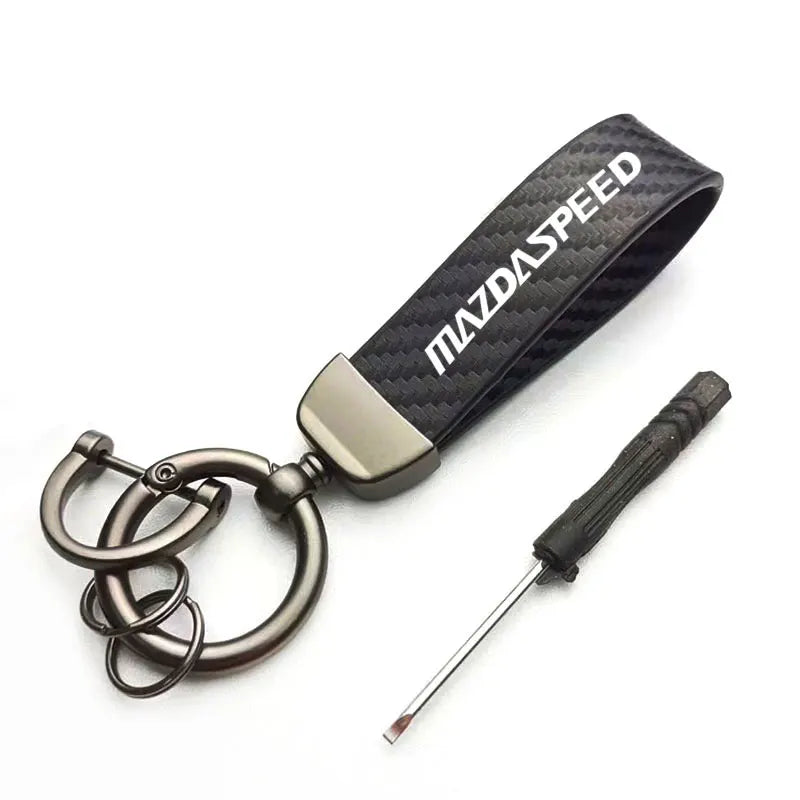 Suede Racing Keychain – Midnight Edition