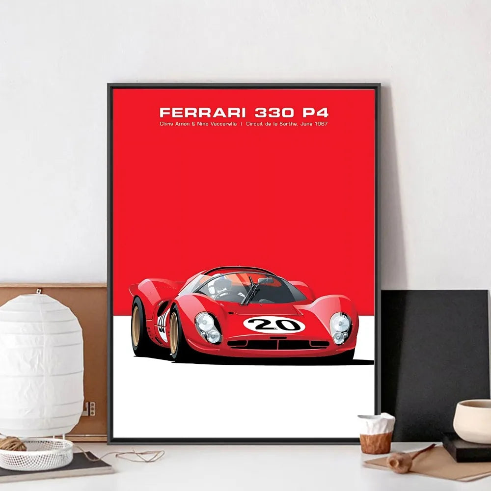 Minimal Racing Poster – Vintage Edition