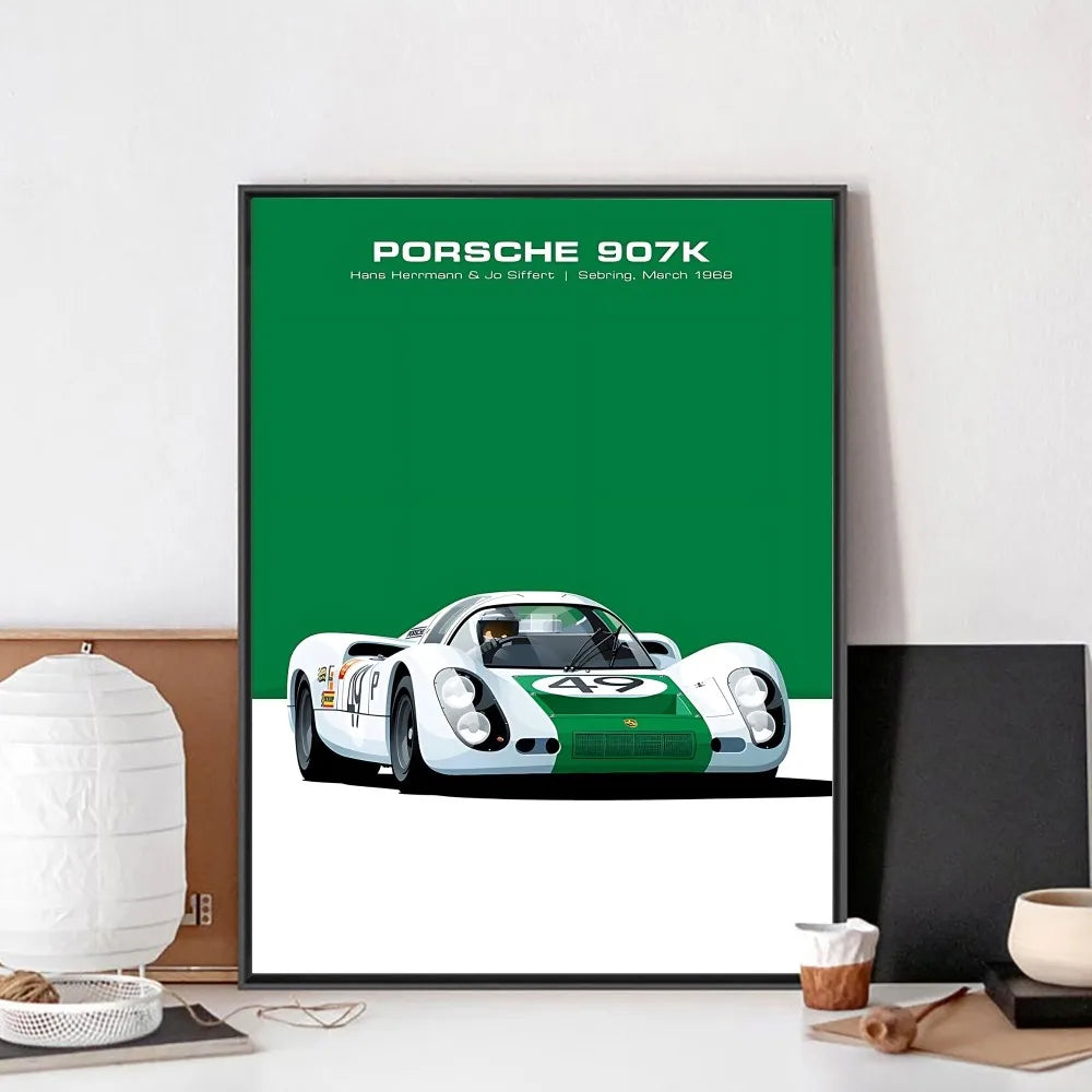 Minimal Racing Poster – Vintage Edition