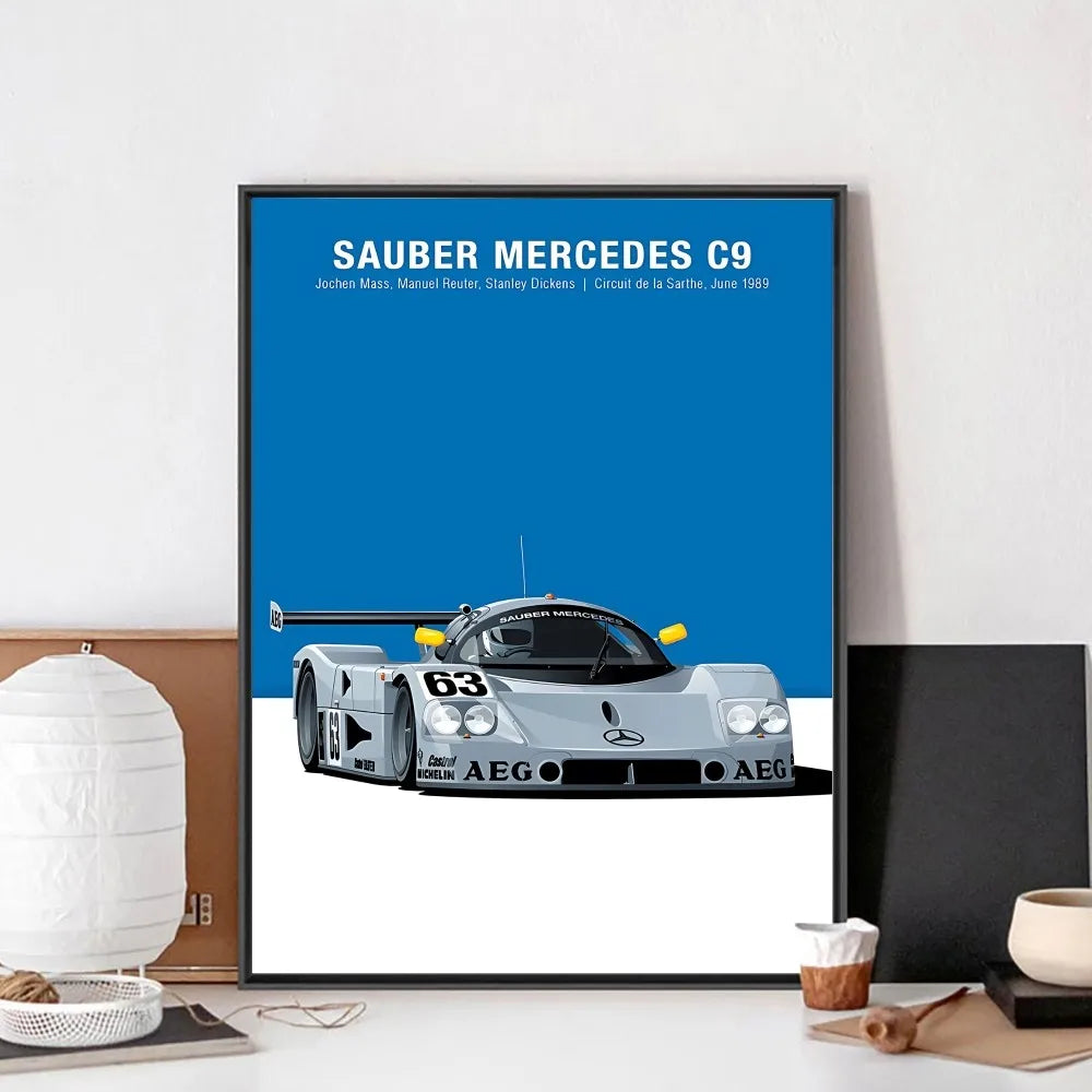 Minimal Racing Poster – Vintage Edition