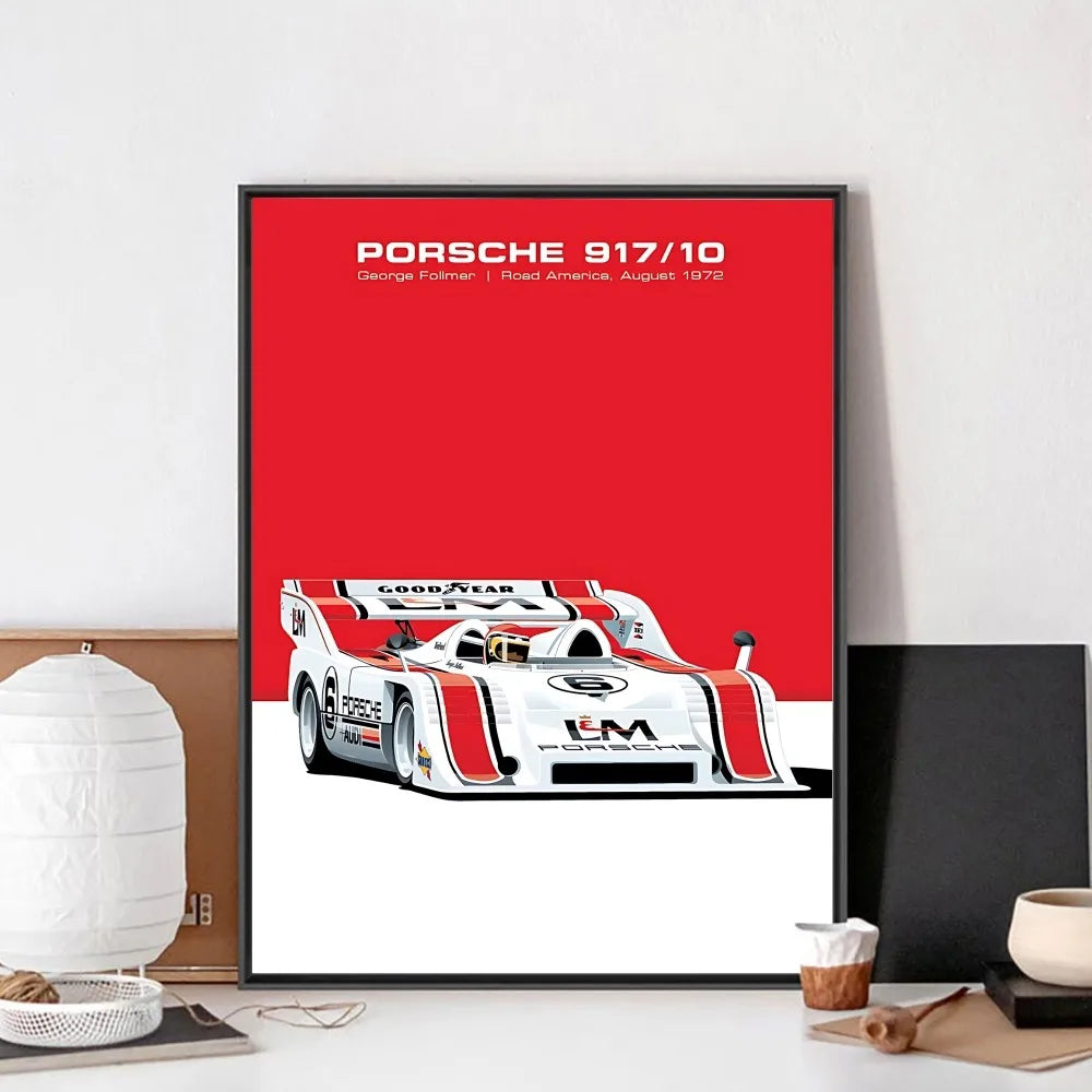 Minimal Racing Poster – Vintage Edition