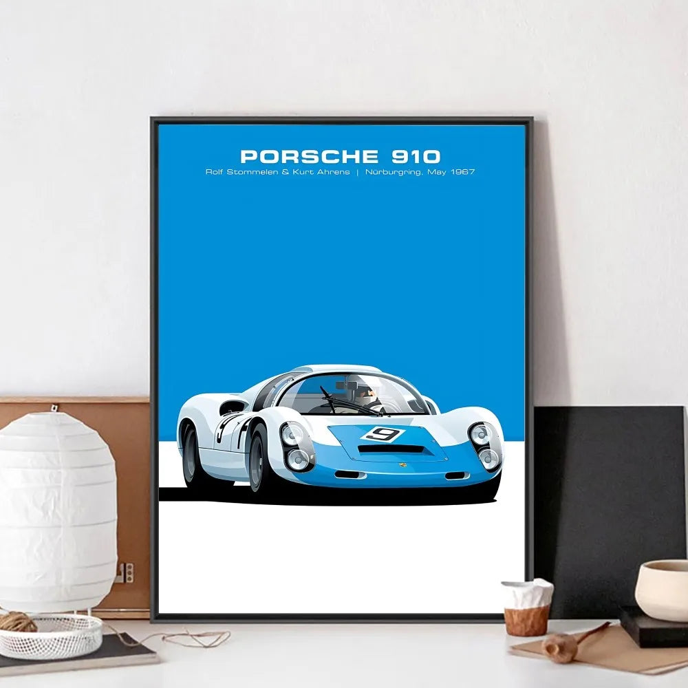 Minimal Racing Poster – Vintage Edition