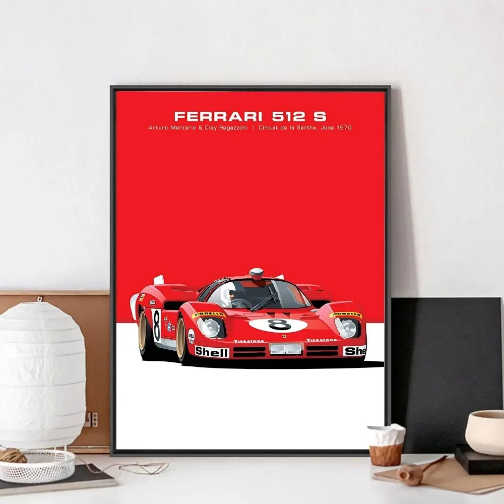 Minimal Racing Poster – Vintage Edition