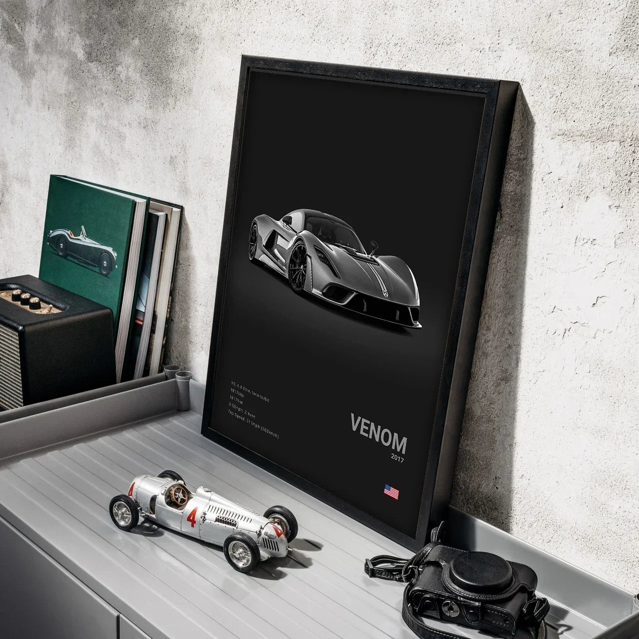 Midnight Supercar Poster – Shadow Edition