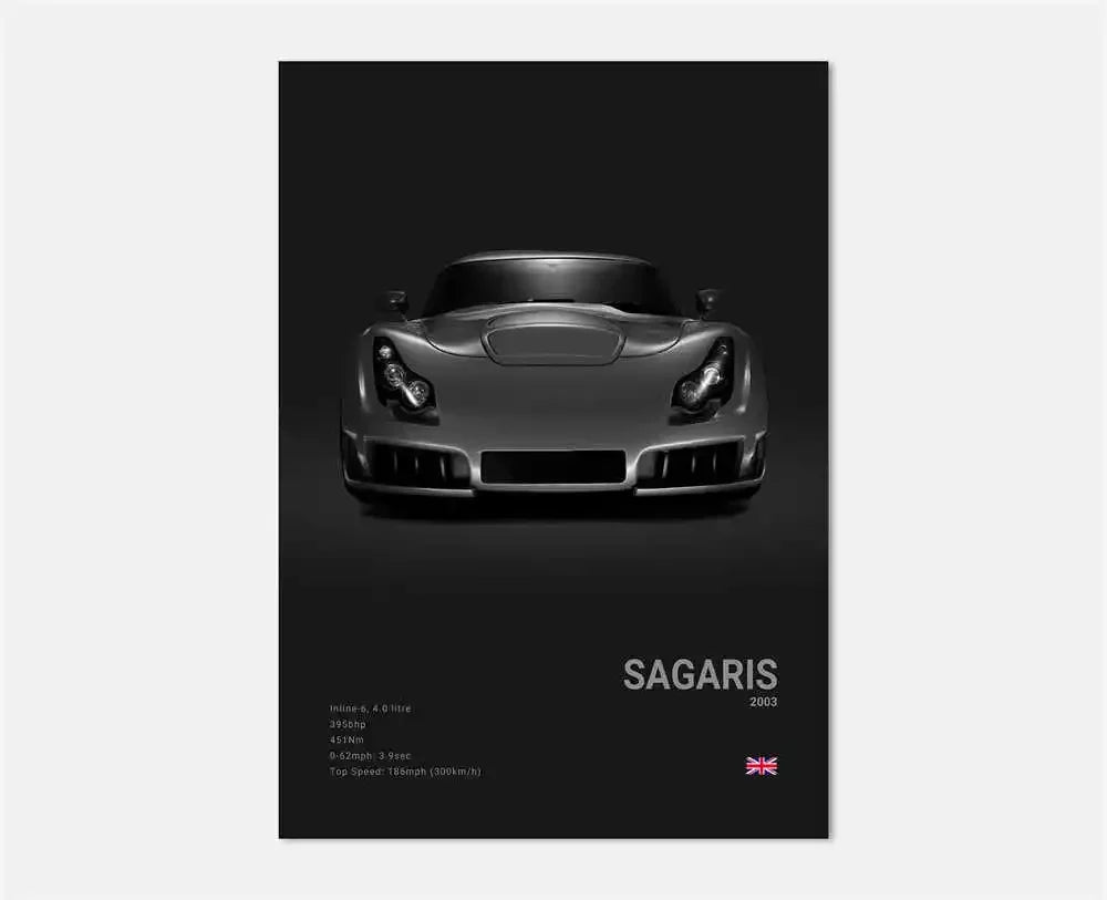 Midnight Supercar Poster – Shadow Edition