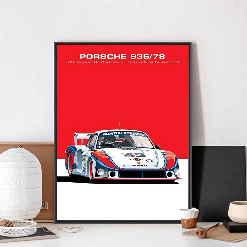 Minimal Racing Poster – Vintage Edition