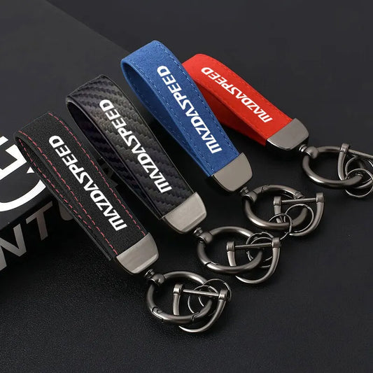 Suede Racing Keychain – Midnight Edition