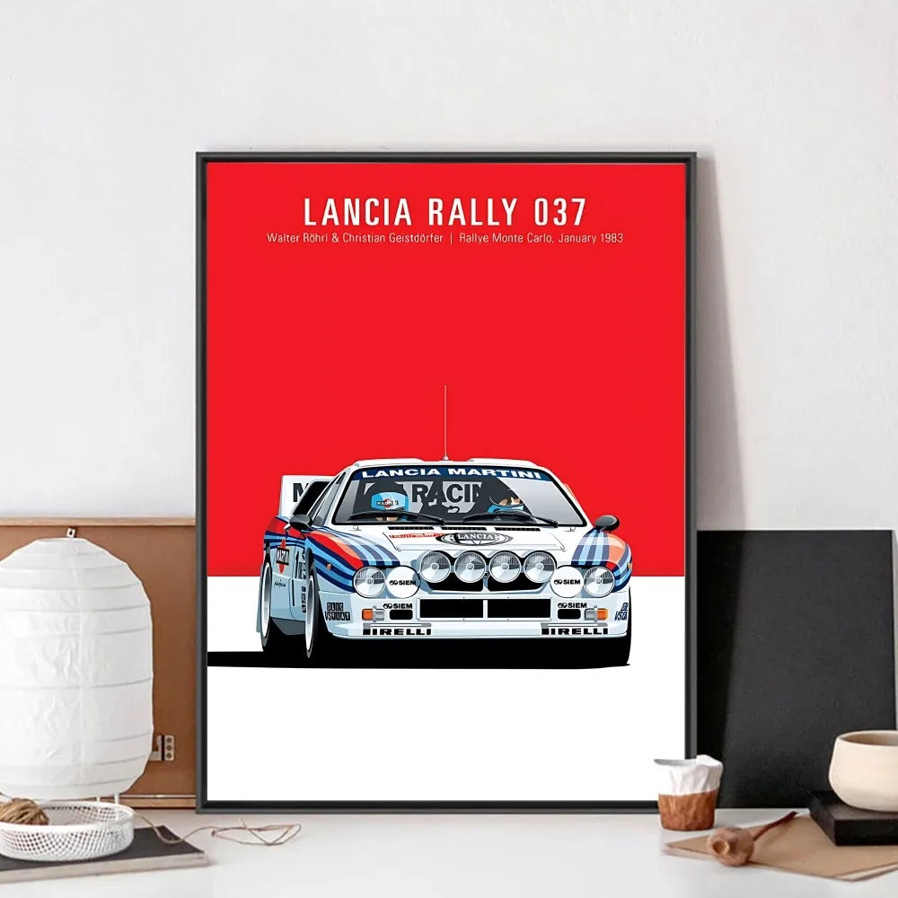Minimal Racing Poster – Vintage Edition
