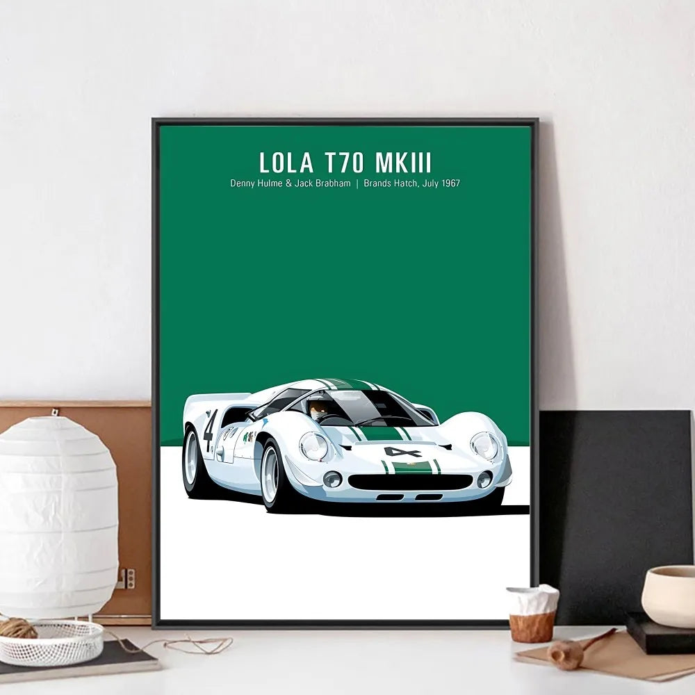 Minimal Racing Poster – Vintage Edition