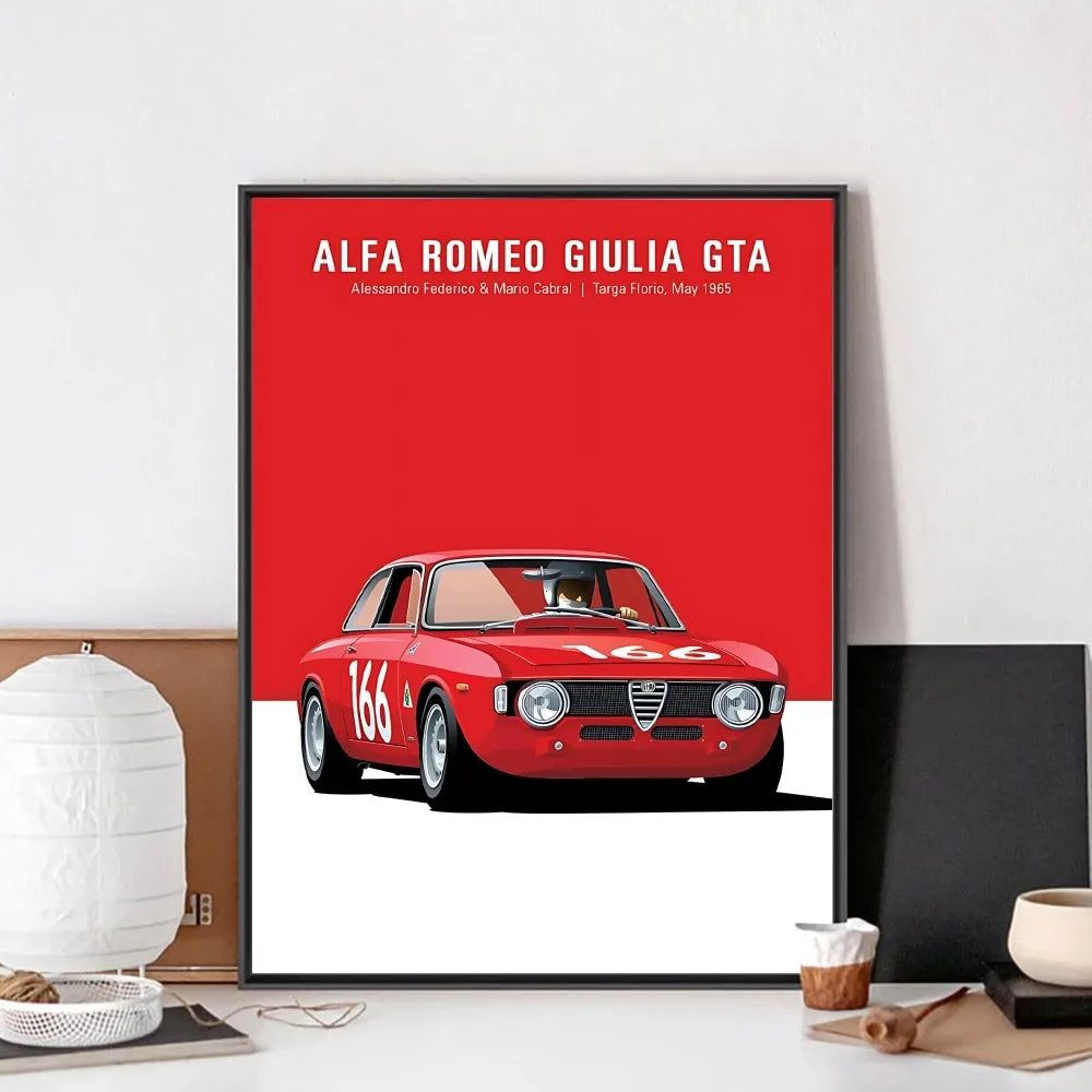 Minimal Racing Poster – Vintage Edition