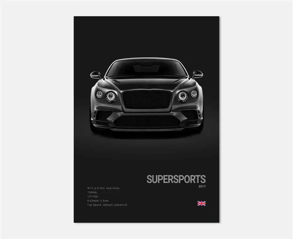 Midnight Supercar Poster – Shadow Edition