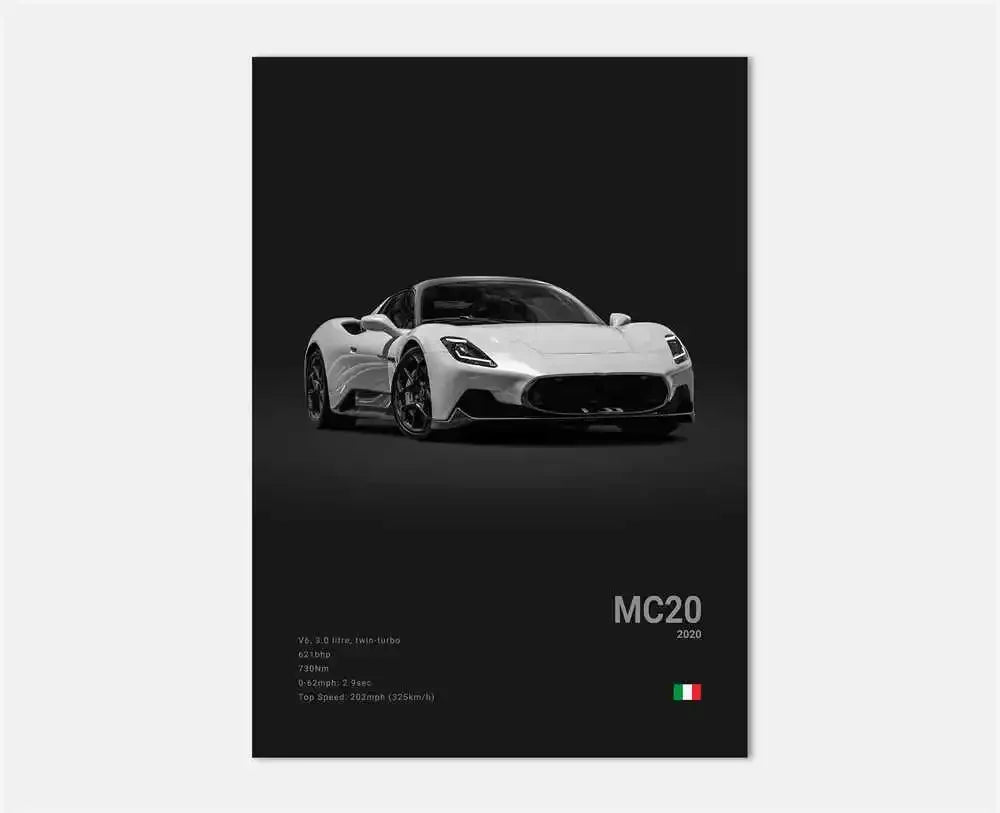 Midnight Supercar Poster – Shadow Edition
