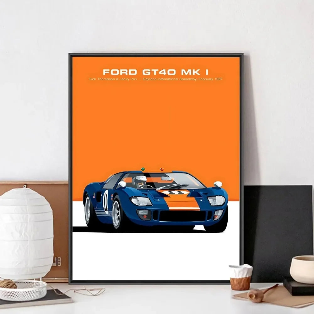 Minimal Racing Poster – Vintage Edition