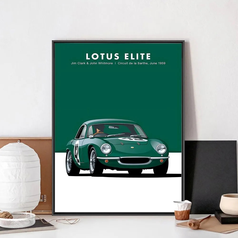 Minimal Racing Poster – Vintage Edition
