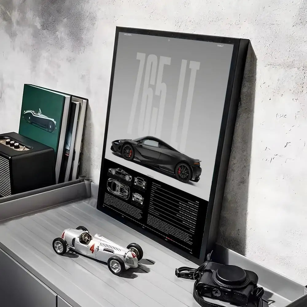 Supercar Blueprint Poster – Track Edition