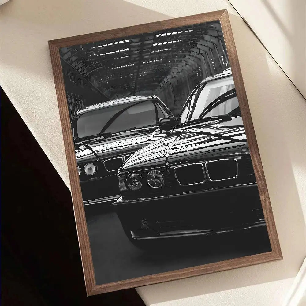 Black & White Car Poster – Minimal Edition