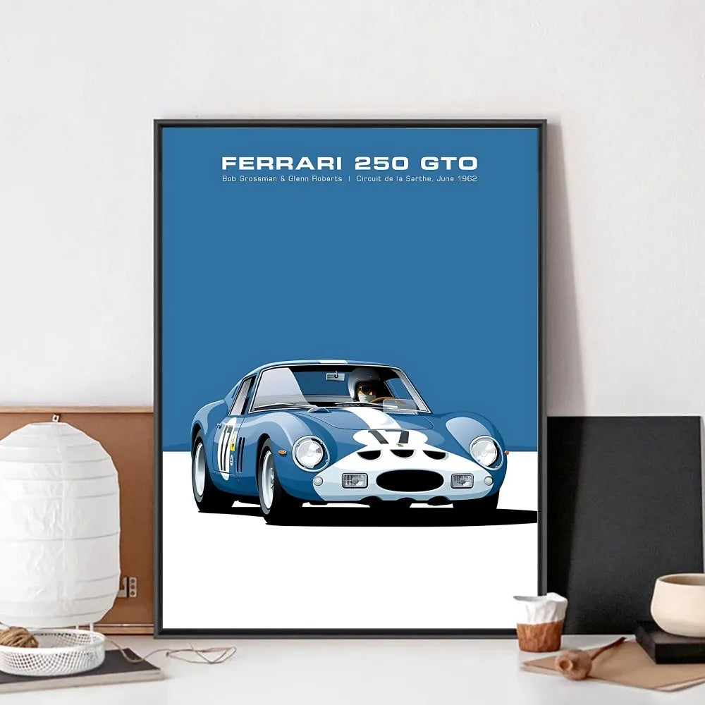 Minimal Racing Poster – Vintage Edition
