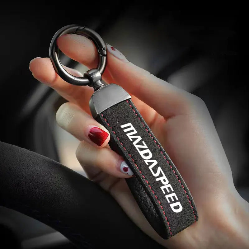 Suede Racing Keychain – Midnight Edition