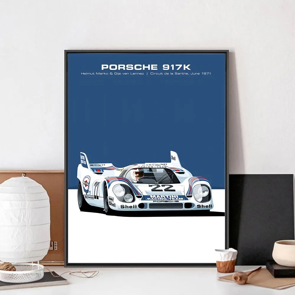 Minimal Racing Poster – Vintage Edition